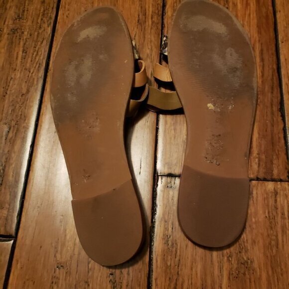 Madewell The Wave Slide Leather Sandal Snakeskin Womens Shoes Size 8.5 Pre-Owned - Picture 6 of 13